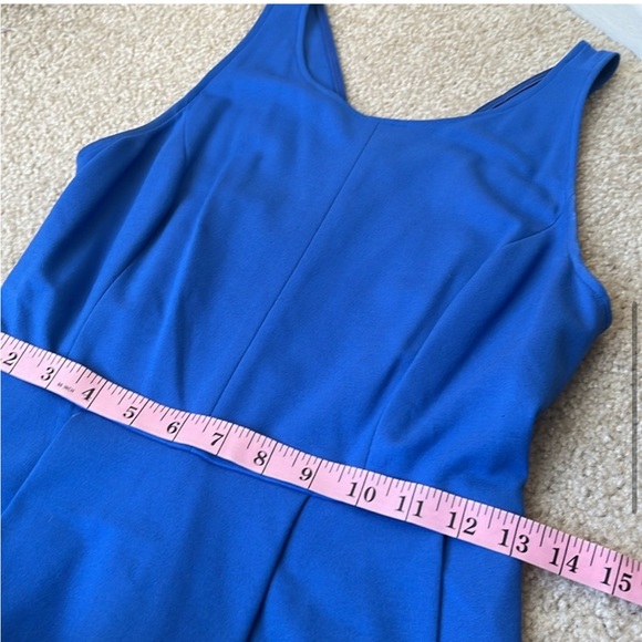 J. Crew Factory Women’s Blue Pointe Pleated Sleeveless Fit & Flare Dress Size 4 - Picture 12 of 16